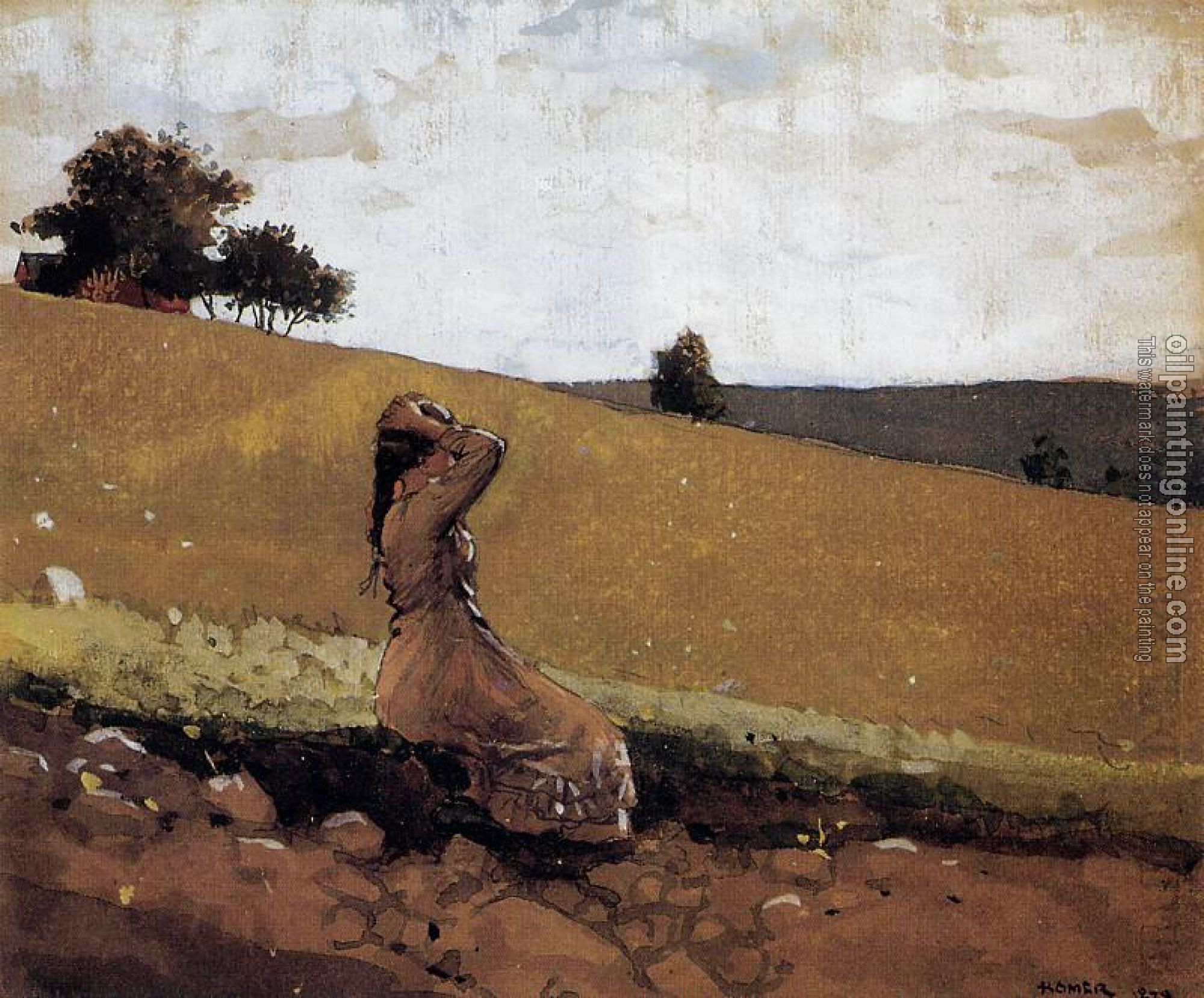 Homer, Winslow - The Green Hill aka On the Hill